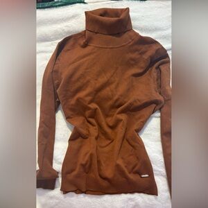 Calvin Klein Warm Brown Turtleneck Sweater